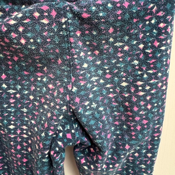 LuLaRoe S/M 4T Girls Blue and Pink Patterned Leggings Pants - Picture 4 of 6